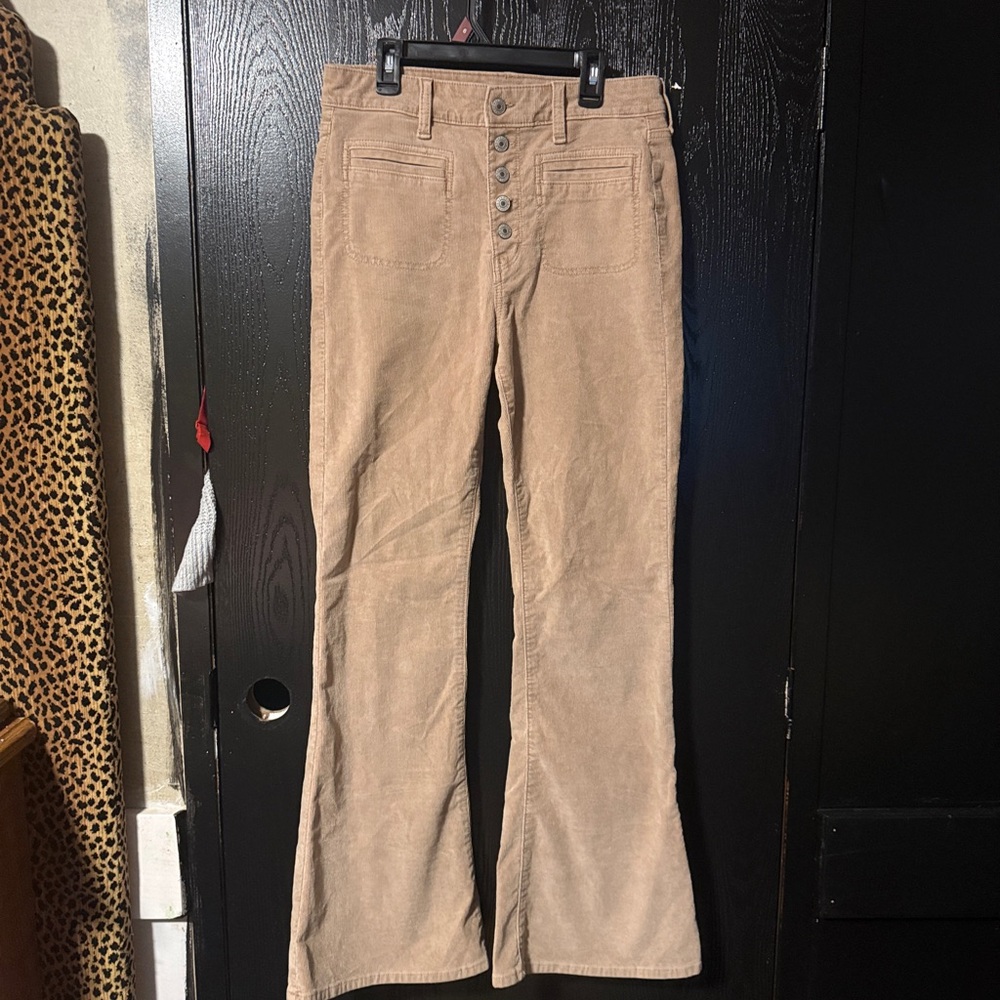 American Eagle Outfitters Tan Corduroy Flare Jeans